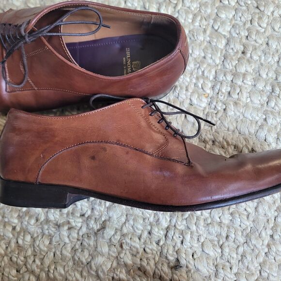 Bruno Magli Italian Made Brown Leather Lace Up Loafers Men's Size 11.5 - Picture 16 of 16